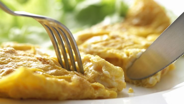 frittata di patate filante